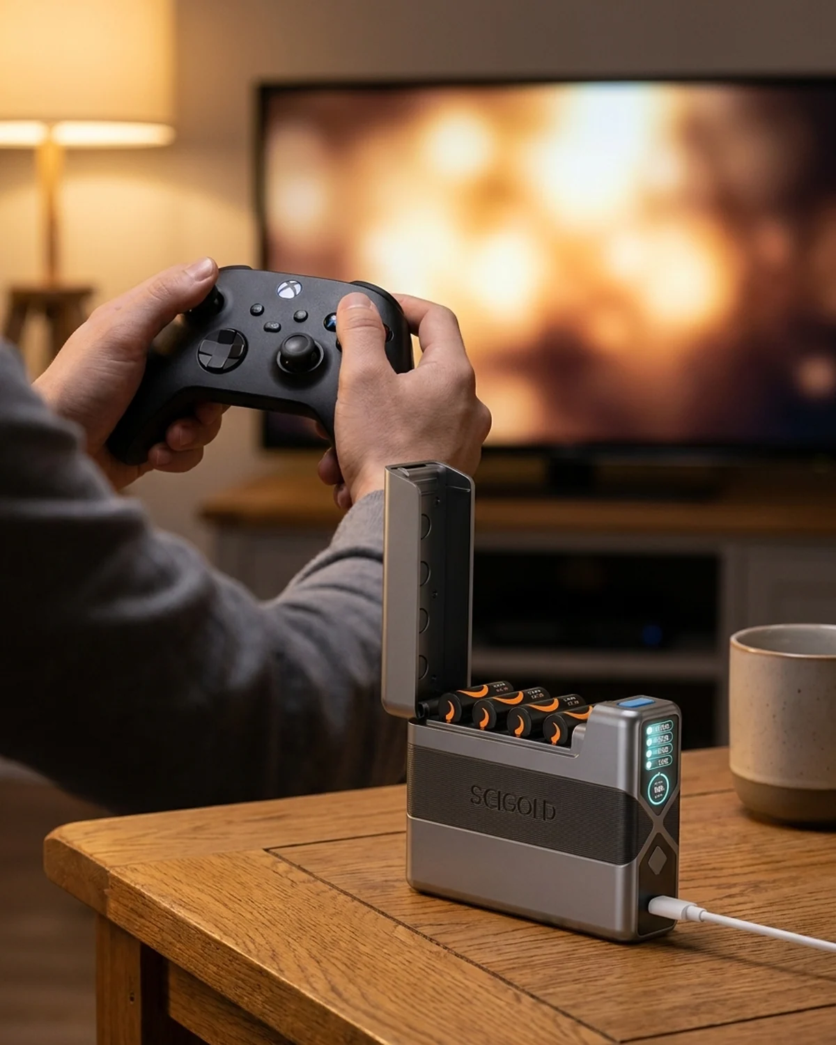 Xbox controller gameplay scene