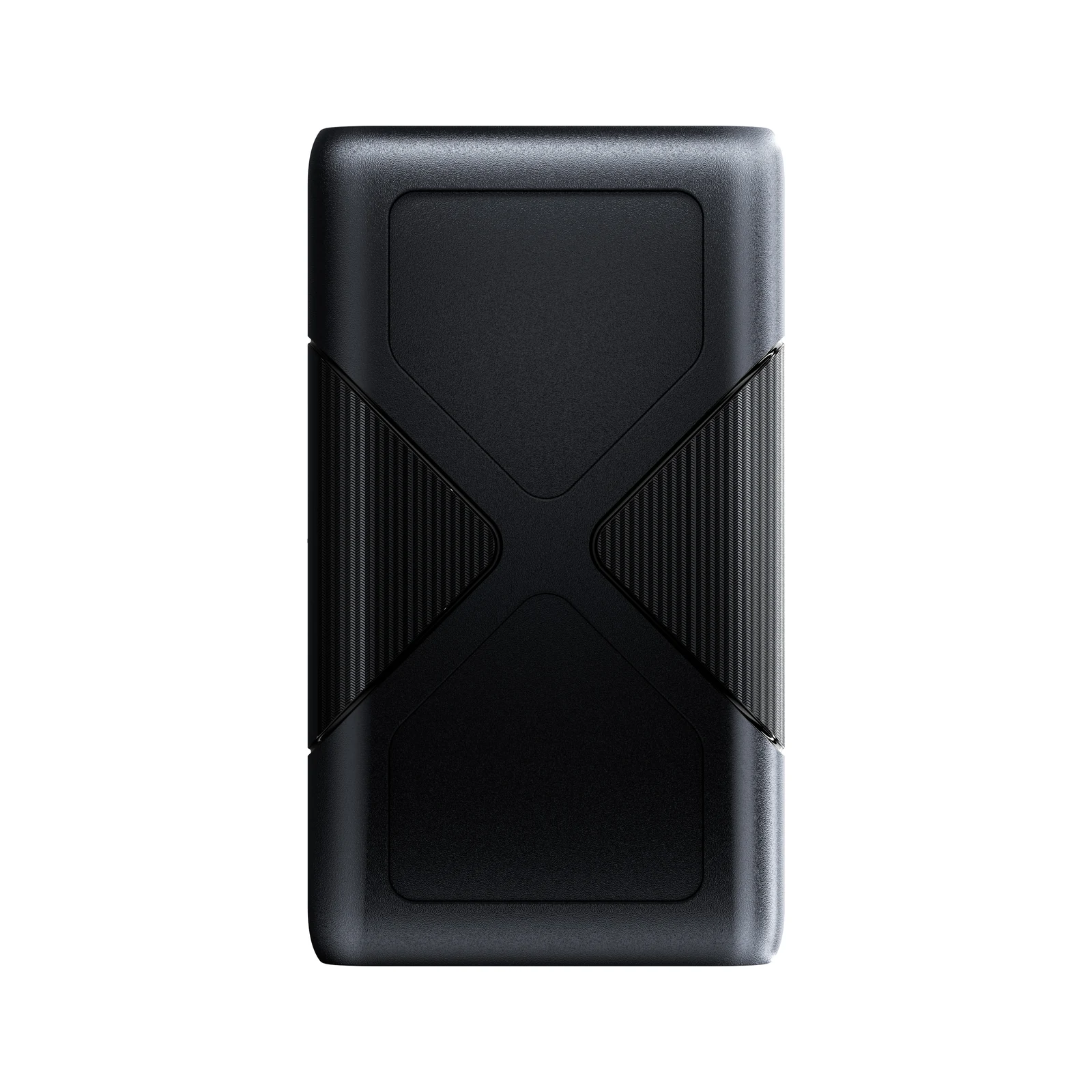 One broad side of the black SCIGOLD BK5300: an X-shaped band, ribbed at the sides, between two recessed panels