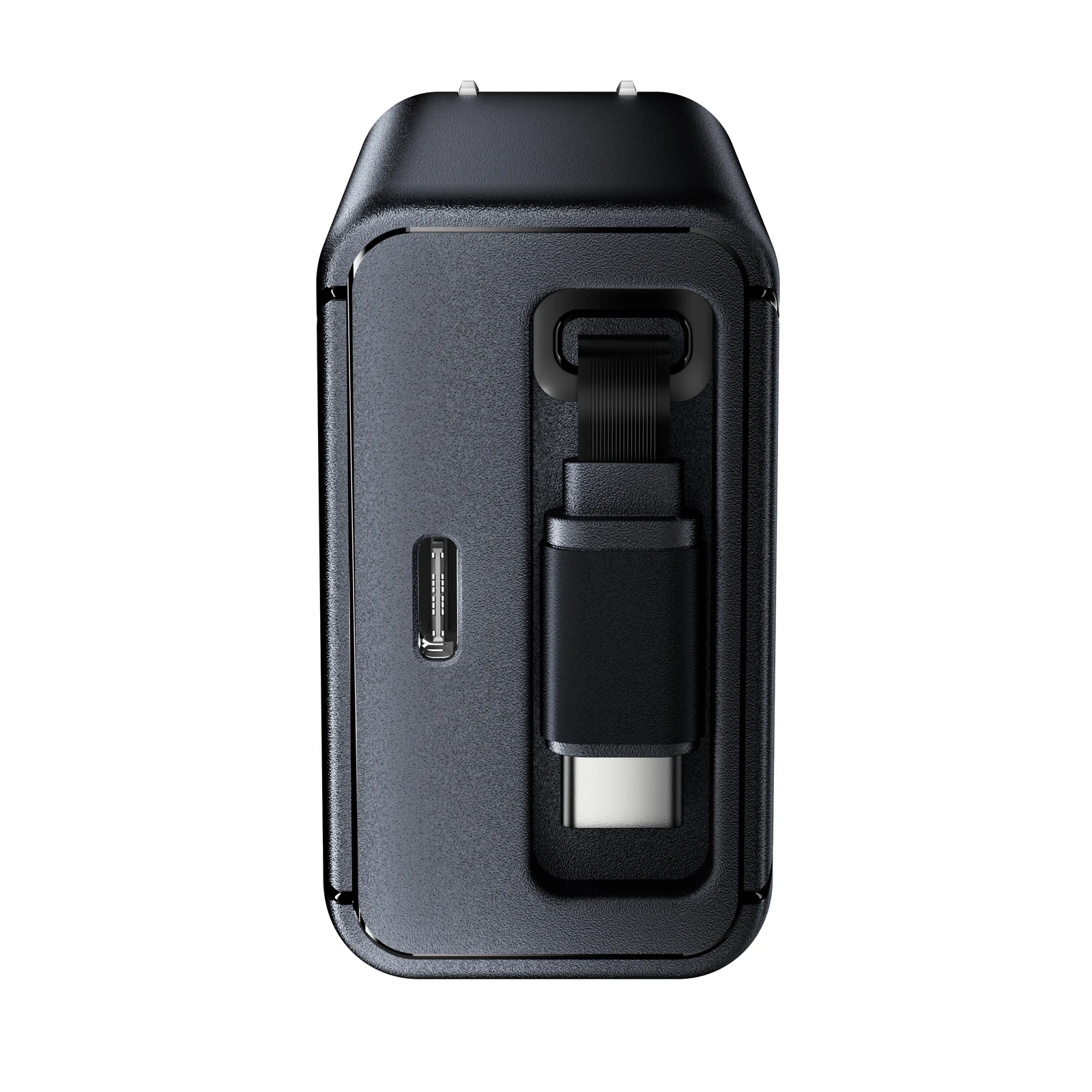 The retractable USB-C cable of the SCIGOLD 45W charger, stowed in its recess